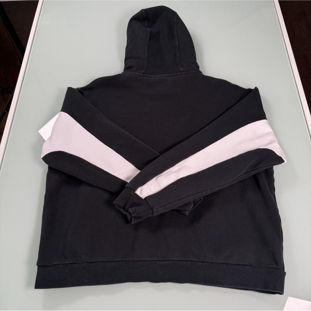 Puma Black & White Cotton Blend Men's Color Blocked Hoodie Logo - XL - Picture 2 of 9